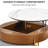  Round Lift Top Coffee Table With Storage, Nesting Table With 3 Stools & Stainless Steel Legs