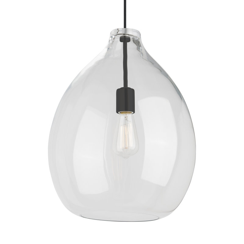 Quinton 1 - Light LED Pendant, Yes, Clear, Black