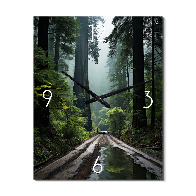 Horloge murale moderne, États-Unis, Jedediah Smith, Redwoods Forest, Médium