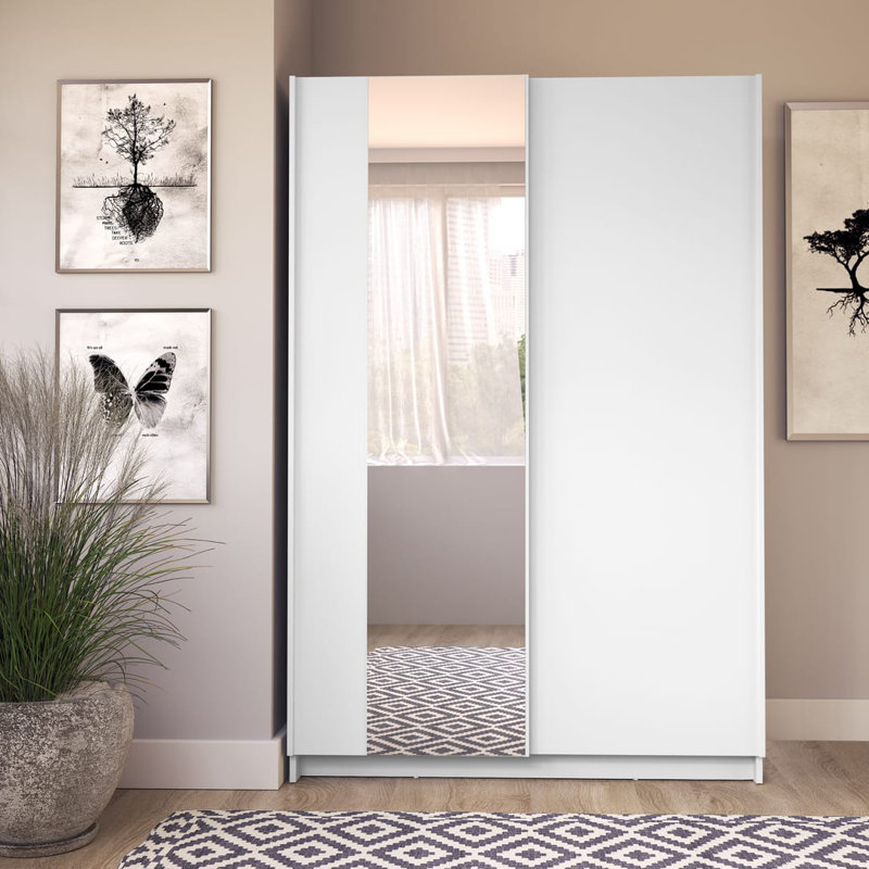 Takenya 2 Door Manufactured Wood Wardrobe, White