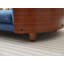 Lit pour chien en bois massif avec dossier et coussin Chetanna-122266675-111173811