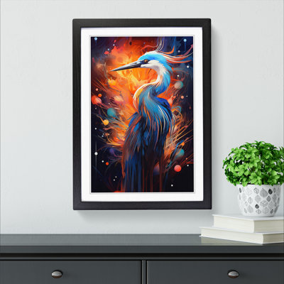Heron Futurism No.2 - Framed Print