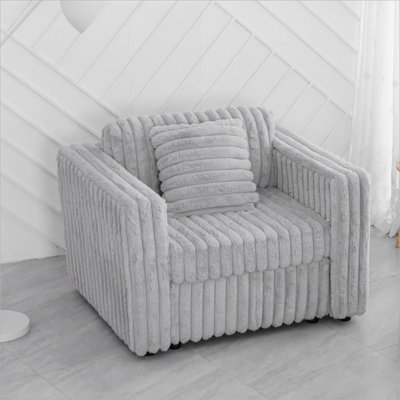 Modular Sofas | 44.9" Modern Single Seat with Hidden Storage, for Living Room &amp; Bedroom | Light Gray | Standard