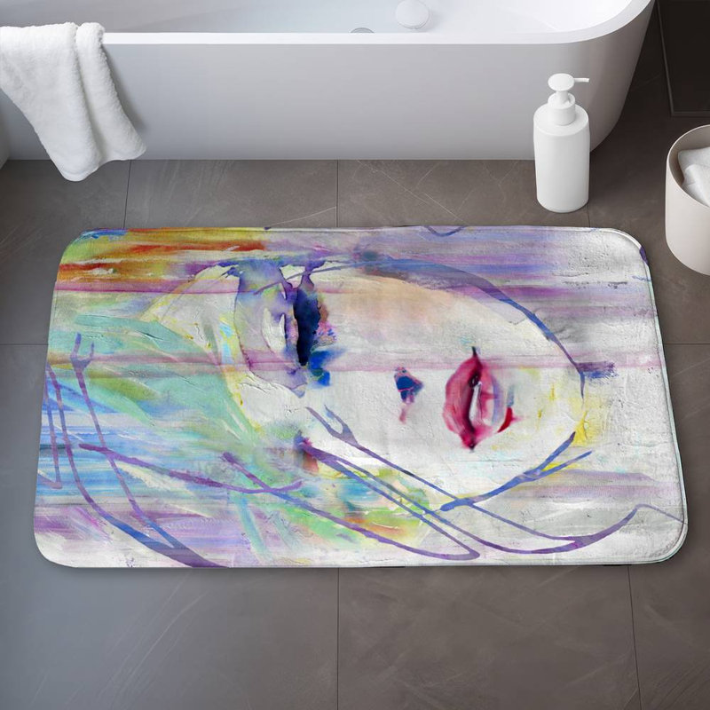 Abstract beauty Bath Mat with Non-Slip Backing - Quick Dry Memory Foam Bathroom Rug - Absorbent - Modern Plush Spa-Style - Machine Washable