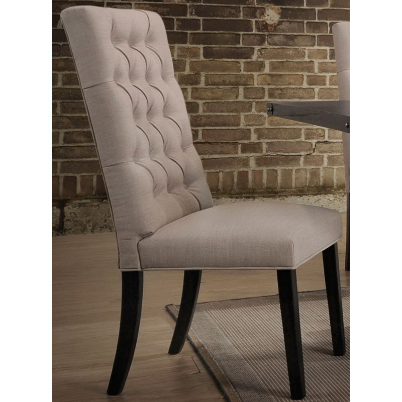 Tweedy 20'' H Tufted Linen Upholstered Side Chair
