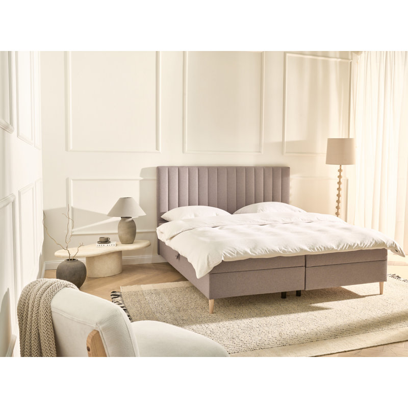 Upholstered Divan Bed, Super King (6'), Taupe