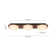 3 - Light Walnut Grain Led Rectangle Semi Flush Mount With Shade