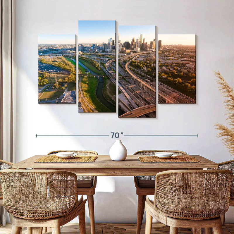 Horizon urbain de Sirci à Houston, H 42 po x l 68 po