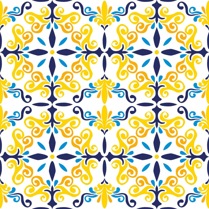 Papier peint autocollant Delft N016062, 102" L x 24" W