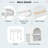Vanity Makeup Table Chair Set, Modern Dressing Desk, Organizer, Charging Port-1211994347