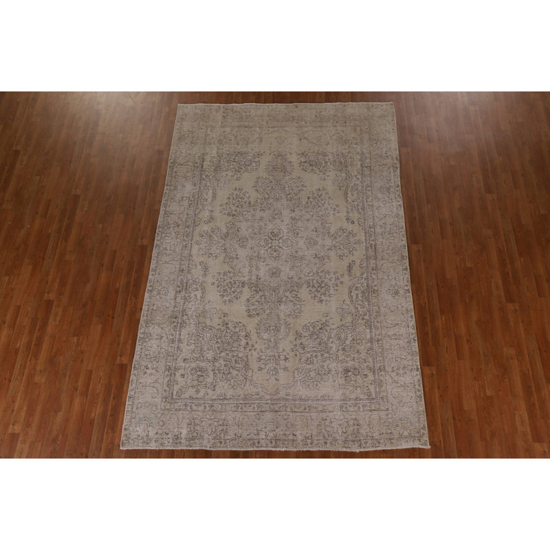 Tapis en laine patiné à la main 7 x 10 Tabriz