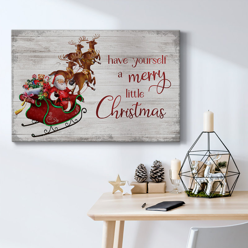 Merry Little Christmas - Toile tendue avec châssis, H 12 po x l 18 po