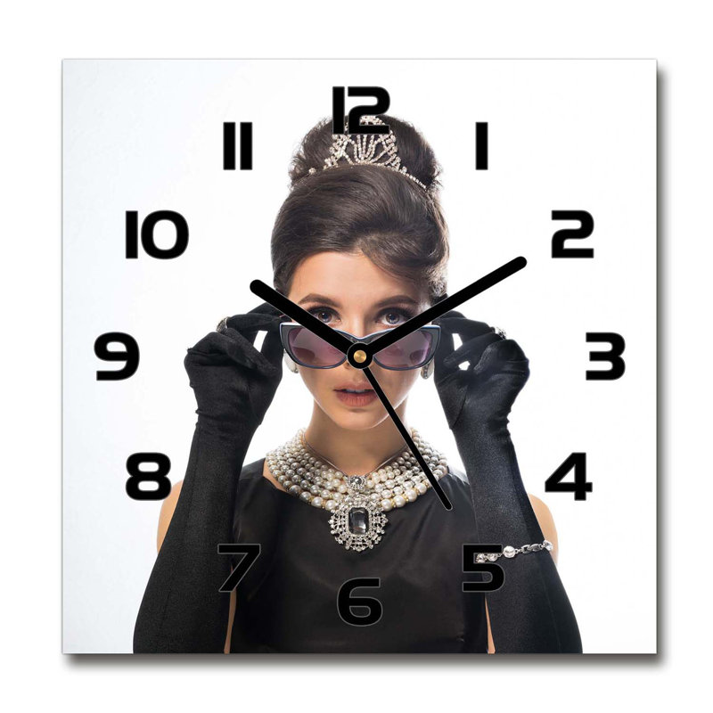 Josehua Glass Wall Clock, Black
