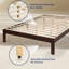 Structure de lit plateforme en bois massif de 12 pouces, structure de lit en bois sans sommier-548892372-548892373