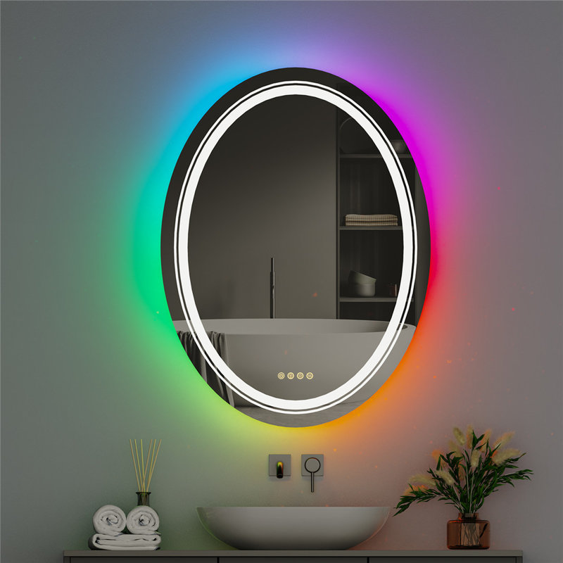 Miroir de maquillage lumineux Arabele,  34,5 po x 23,6 po