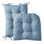 Coussin de chaise berçante Coussin de chaise berçante haut de gamme confortable et épais à dossier haut Coussin de siège antidérapant 2 pièces de haut et de bas avec attaches, couleur bleu sarcelle