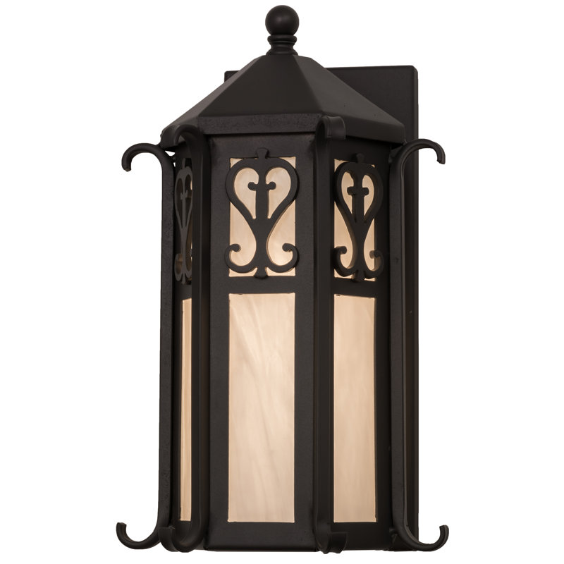 1 - Light Outdoor Wall Lantern, Wrought Iron