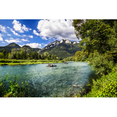 Rafting At River - Wrapped Canvas Print