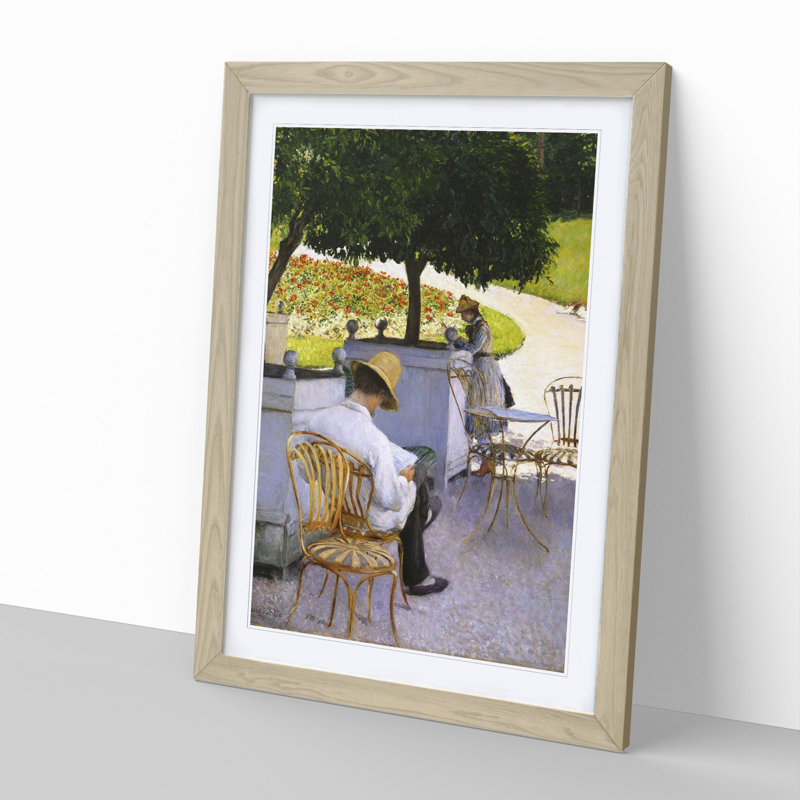 The Orange Trees by Gustave Caillebotte - Picture Frame Painting, 48cm H x 36cm W x 2cm D, Oak Framed