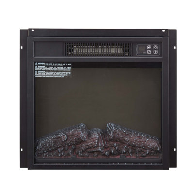 Electric Fireplace Insert with 3 Flame Brightness Levels, Overheating Protection, and 1400W Power for Cozy and Safe Heating