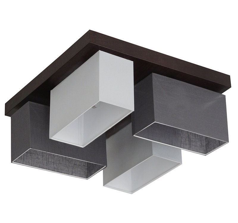 Judkins Semi Flush Mount, Silver, Clear graphite/Grey