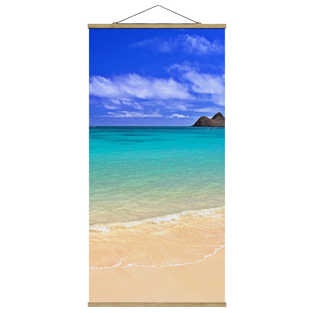 Stoffbild Mit Posterleisten - Paradise Beach - Hochformat 2:1