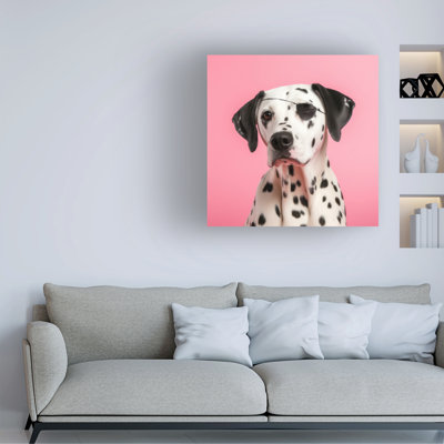 Chien pirate sur toile