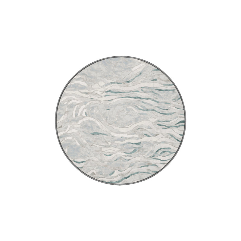 Tapis brun lavable à la machine, Rond 4 pi