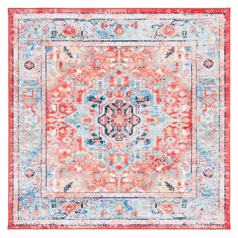Riviera Performance Machine Washable Oriental Rug, Square 6'7"
