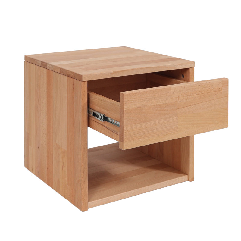 Teerica Solid Wood Bedside Table