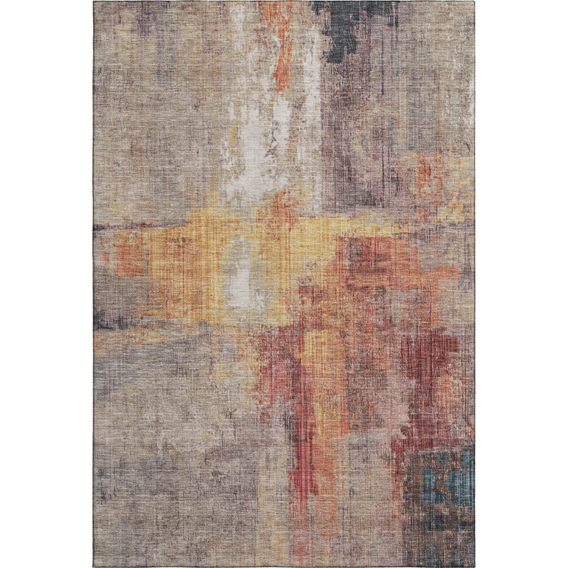 Premium Machine Washable Bucz AMF1759 Modern Rug, Rectangle 3' x 5'