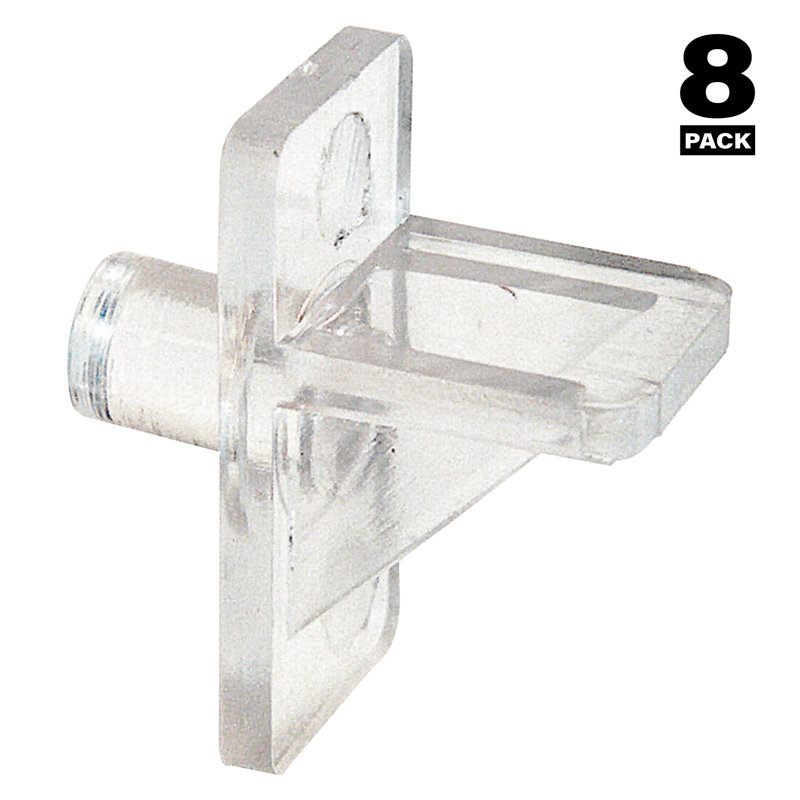 Prime-Line 1/4 In., Clear Plastic, Shelf Support Peg, Clear