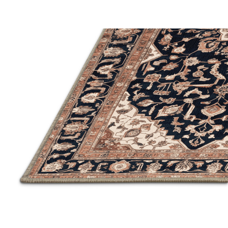 Machine Washable Persian Brown Area Rug, Rectangle 2' x 3'