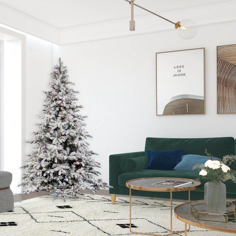7.5' H Lighted Artificial Fir Christmas Tree