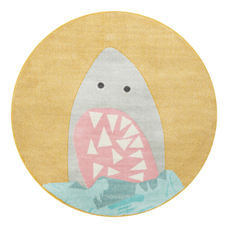 Tapis pour enfant Unique Loom Sharks, Rond 6 pi 1 po