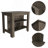 Delos Kitchen Island, Four Legs, Three Shelves