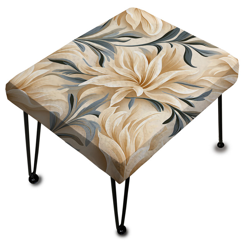Driftwood Elegance Tropical Pattern - Tropical Rectangle Ottoman