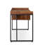 Bureau d'écriture rectangulaire avec finition noyer et noir sableux - 1 tiroir de rangement, base en métal, matériau Pb, limite de poids de 70 lb, tiroir 62 po x 24 po x 31 po, roulement, mesures 62 po x 31 po x 24 po