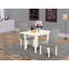 L'ensemble de table de salle à manger 5 pièces pour 4 personnes comprend une table de cuisine rectangulaire avec Dropleaf et 4 chaises rembourrées en lin Shitake foncé, 30 x 48 pouces, blanc lin-918463124-918463125-918463126
