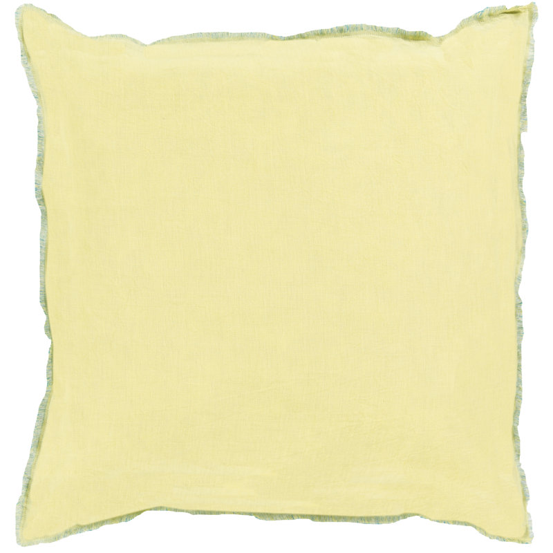 Throw Pillow, 20"H x 20"W, Down, Lime-Teal