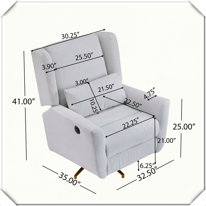Fauteuil inclinable électrique pivotant rembourré 5 étoiles Confortable Élégant Durable Pratique et polyvalent