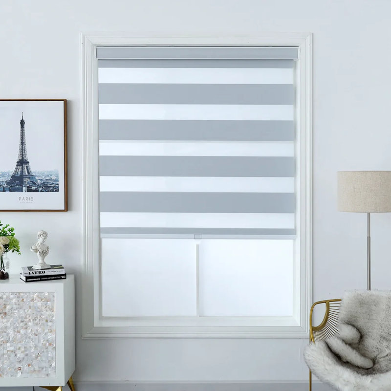Wide & Thick Stripe Blackout Roller Shade, Soft Gold, 31''W x 60''L