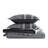 Sleep Zone Oversize king Size Grid Cutting Craft Comforter Set 3 Pieces for All Season 120 x 96 Dark Grey-116794282-116794281