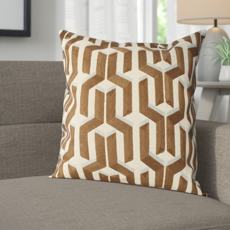 Housse et insert de coussin décoratif en coton Dawson, Olive