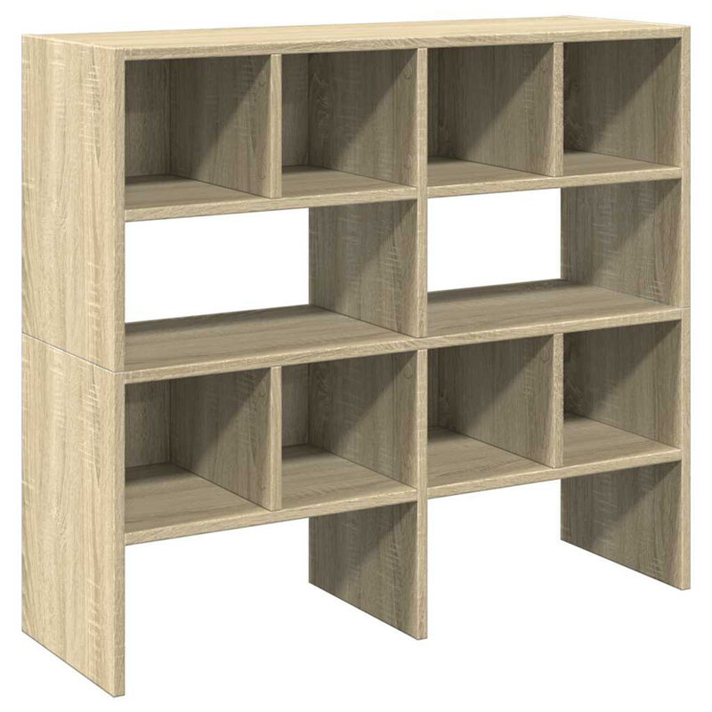 Bayah 8 Pair Stackable Shoe Rack, Sonoma Oak