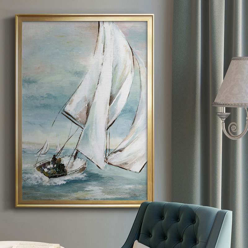 " Setting Sail ", Gold, 42.5" H x 30.5" W x 1" D
