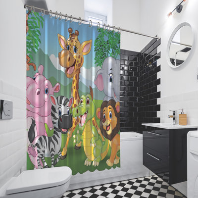 Shower Curtain with Hooks Included
