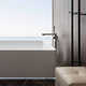 Cube Floor Tub Spout with Diverter