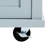 Kitchen Cart With 3 Drawers & Drop Countertop, 5 Rolling Wheels, Grey Blue Cabinet Door Storage, For Compact Space
