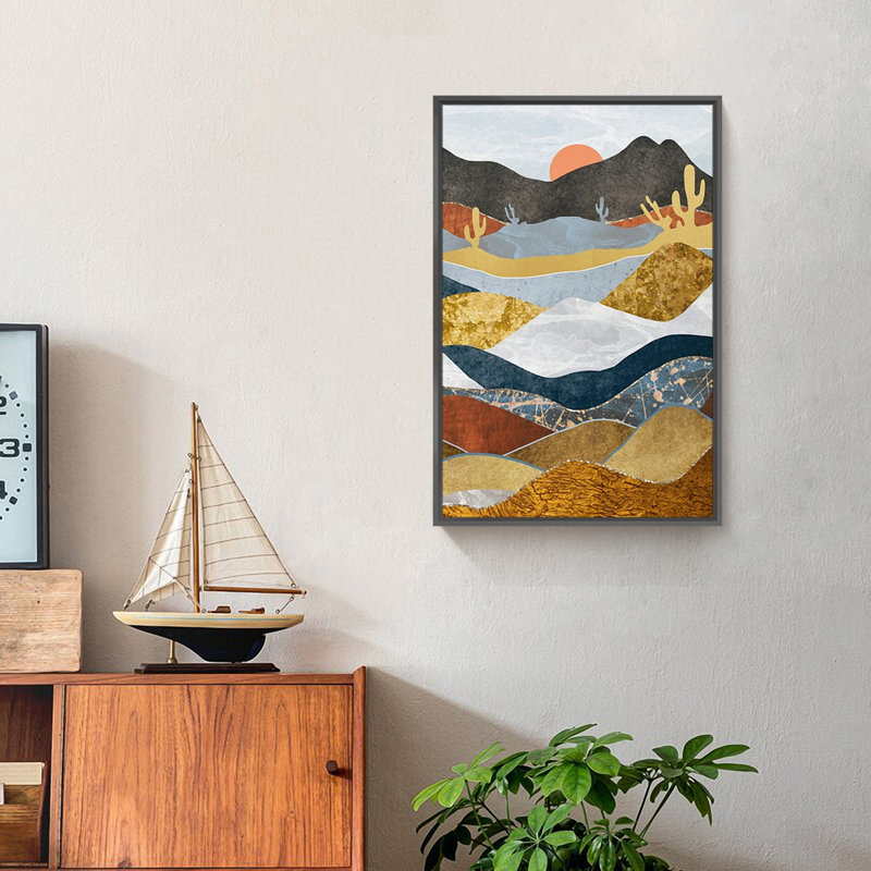 " Nature Wall Art " Print, 12'' H x 16'' W x 1.6'' D, Black